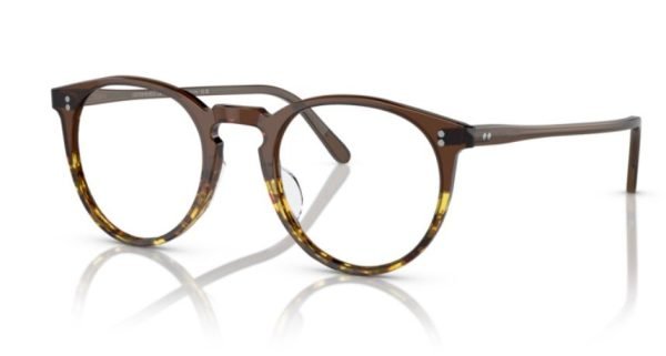 Oliver Peoples O Malley round glasses espresso brown colour