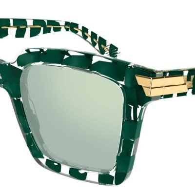 サングラス BOTTEGA VENETA Woman Sunglasses Forest Green BV1005S 010 Bottega Veneta BV1005S Square Sunglasses | Fashion Eyewear US