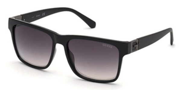 Guess GU00004 01Q - Shiny Black / Matte Black / Green Mirror sunglasses