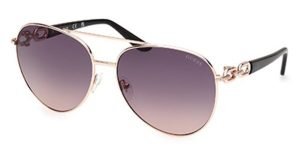 Guess 00158 28B - Shiny Rose Gold / Gradient Smoke sunglaseses