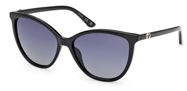 GUESS GU00256 01D shiny black polarised sunglasses